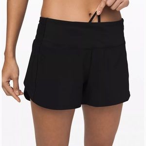 Lululemon black Speed Up shorts 4” length